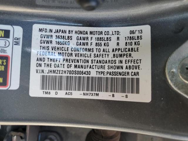 Photo 12 VIN: JHMZE2H70DS006430 - HONDA INSIGHT EX 