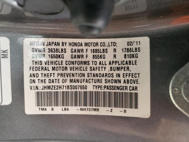 Photo 11 VIN: JHMZE2H71BS007650 - HONDA INSIGHT EX 