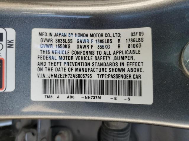 Photo 12 VIN: JHMZE2H72AS006795 - HONDA INSIGHT 