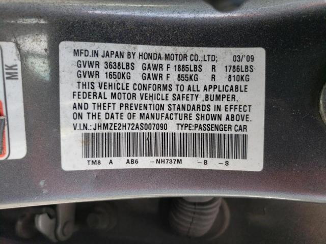 Photo 11 VIN: JHMZE2H72AS007090 - HONDA INSIGHT 