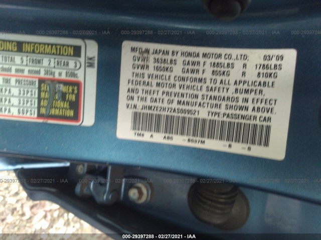 Photo 8 VIN: JHMZE2H72AS009521 - HONDA INSIGHT 