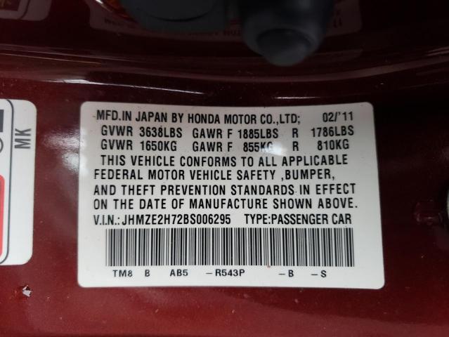 Photo 9 VIN: JHMZE2H72BS006295 - HONDA INSIGHT EX 