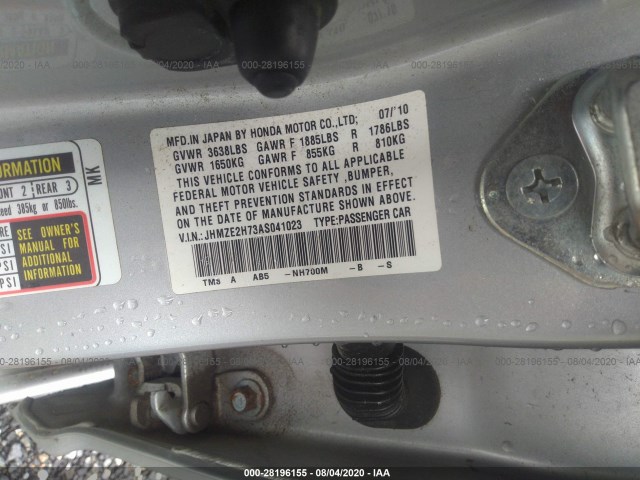 Photo 8 VIN: JHMZE2H73AS041023 - HONDA INSIGHT 