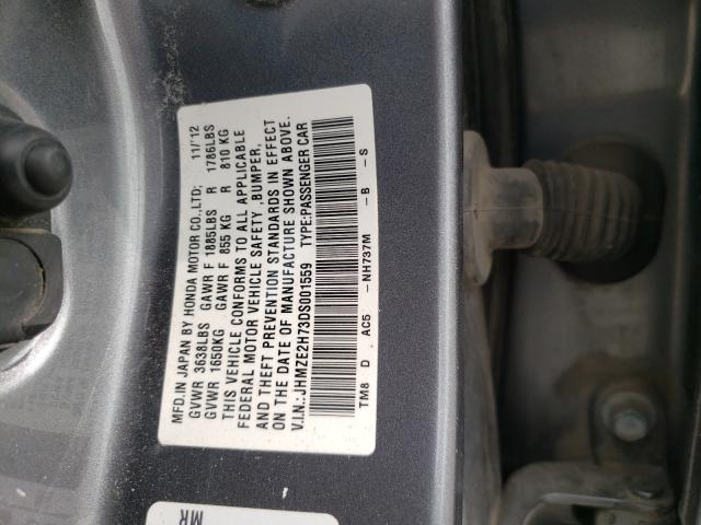 Photo 9 VIN: JHMZE2H73DS001559 - HONDA INSIGHT EX 