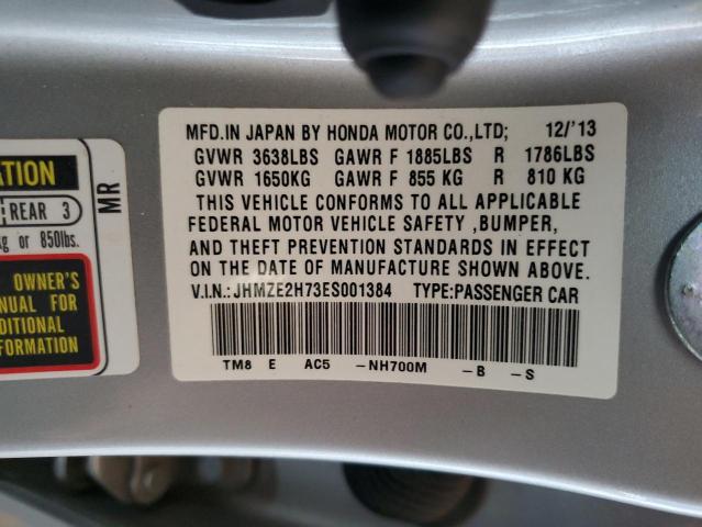 Photo 12 VIN: JHMZE2H73ES001384 - HONDA INSIGHT EX 