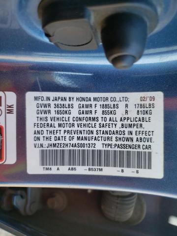 Photo 11 VIN: JHMZE2H74AS001372 - HONDA INSIGHT 