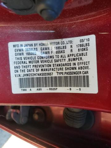 Photo 9 VIN: JHMZE2H74AS033657 - HONDA INSIGHT EX 