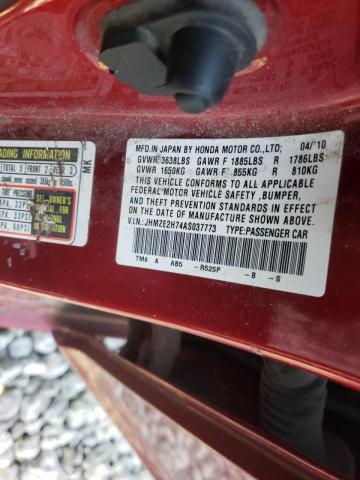 Photo 9 VIN: JHMZE2H74AS037773 - HONDA INSIGHT EX 