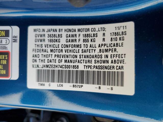 Photo 9 VIN: JHMZE2H74CS001858 - HONDA INSIGHT 