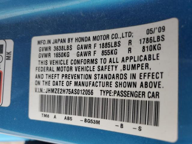 Photo 11 VIN: JHMZE2H75AS012056 - HONDA CIVIC 