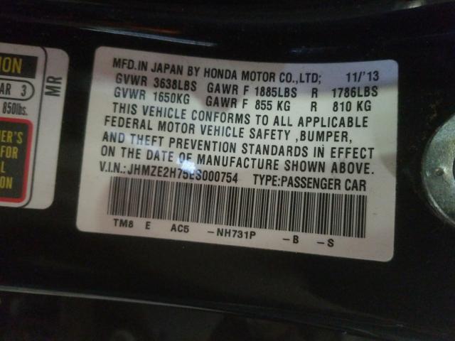 Photo 9 VIN: JHMZE2H75ES000754 - HONDA INSIGHT EX 