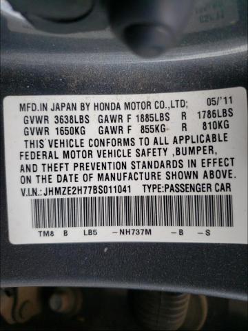 Photo 9 VIN: JHMZE2H77BS011041 - HONDA INSIGHT EX 