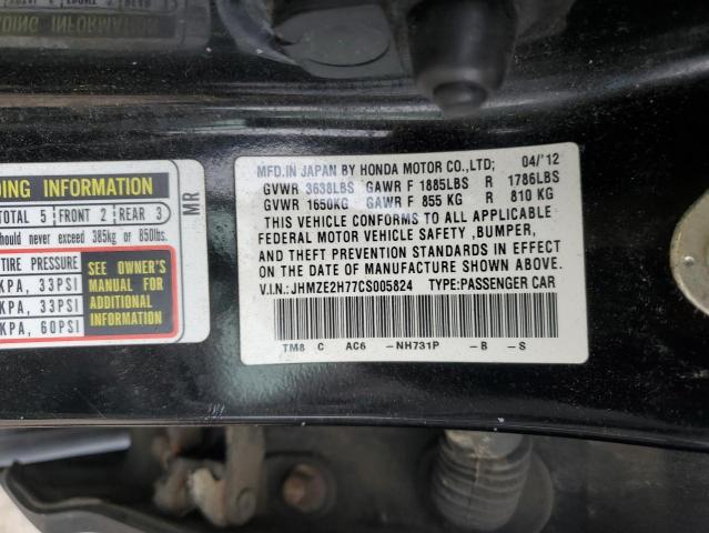 Photo 11 VIN: JHMZE2H77CS005824 - HONDA INSIGHT EX 