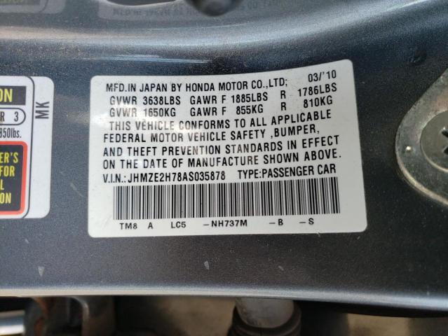 Photo 11 VIN: JHMZE2H78AS035878 - HONDA INSIGHT EX 