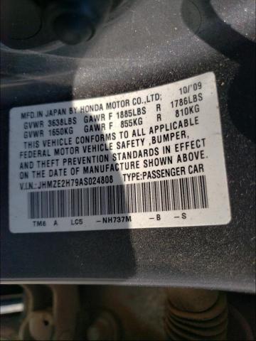 Photo 9 VIN: JHMZE2H79AS024808 - HONDA INSIGHT 