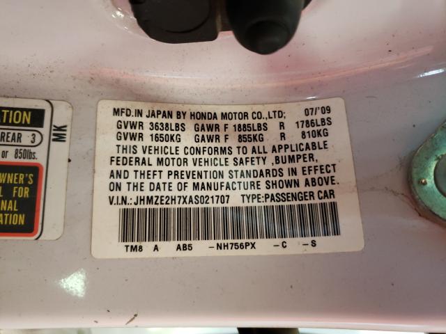 Photo 9 VIN: JHMZE2H7XAS021707 - HONDA INSIGHT EX 