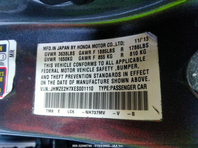 Photo 8 VIN: JHMZE2H7XES001110 - HONDA INSIGHT 