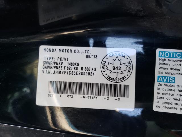 Photo 9 VIN: JHMZF1C65ES800024 - HONDA CR-Z EX 