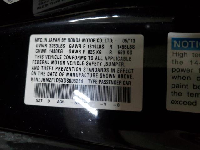 Photo 11 VIN: JHMZF1D6XDS003264 - HONDA CR-Z EX 