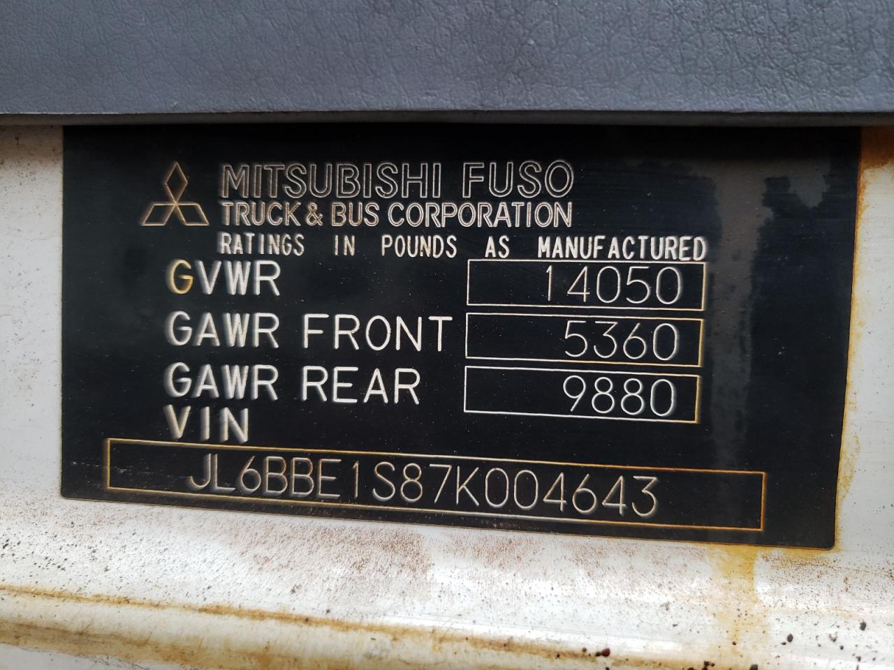 Photo 11 VIN: JL6BBE1S87K004643 - MITSUBISHI NULL 