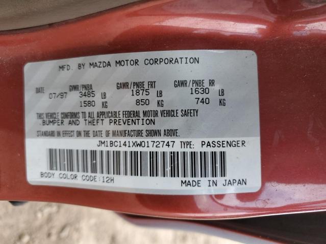 Photo 11 VIN: JM1BC141XW0172747 - MAZDA PROTEGE 