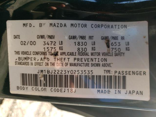 Photo 11 VIN: JM1BJ2223Y0253535 - MAZDA PROTEGE 