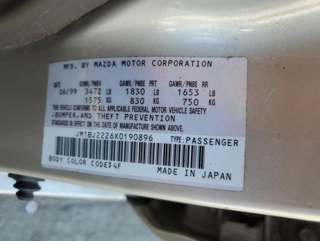 Photo 11 VIN: JM1BJ2226X0190896 - MAZDA PROTEGE DX 