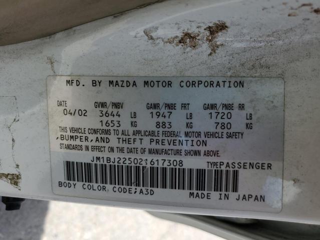 Photo 11 VIN: JM1BJ225021617308 - MAZDA PROTEGE DX 