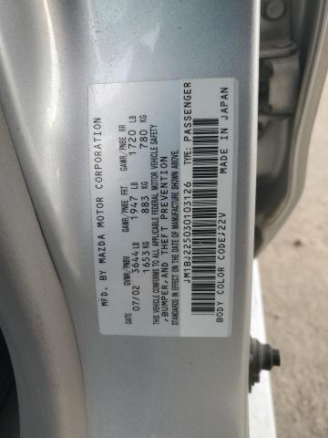 Photo 11 VIN: JM1BJ225030103126 - MAZDA PROTEGE 