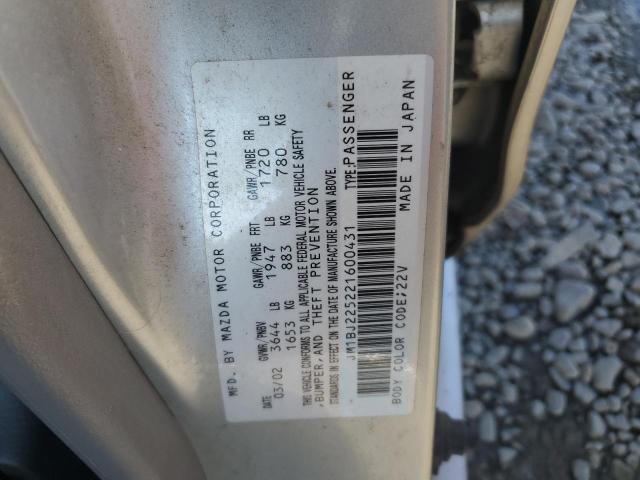 Photo 11 VIN: JM1BJ225221600431 - MAZDA PROTEGE 