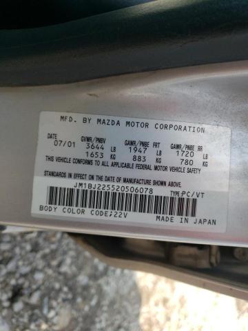 Photo 11 VIN: JM1BJ225520506078 - MAZDA PROTEGE DX 