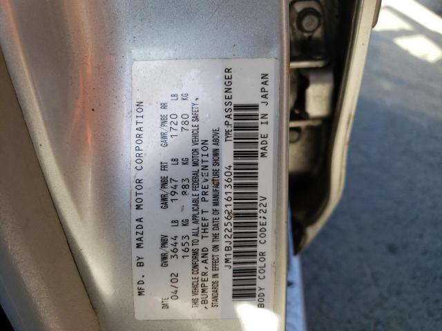 Photo 11 VIN: JM1BJ225621613604 - MAZDA PROTEGE 