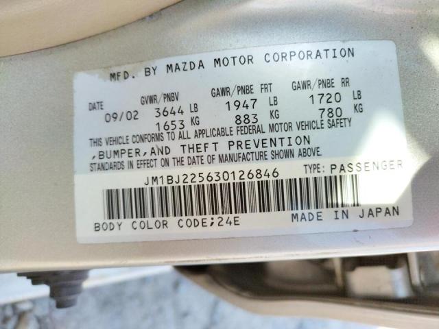 Photo 9 VIN: JM1BJ225630126846 - MAZDA PROTEGE DX 