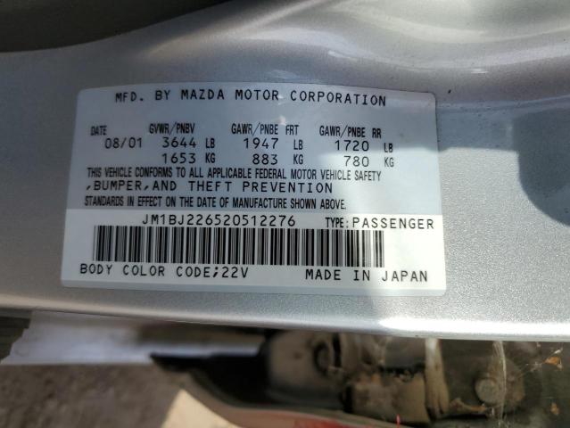 Photo 11 VIN: JM1BJ226520512276 - MAZDA PROTEGE DX 