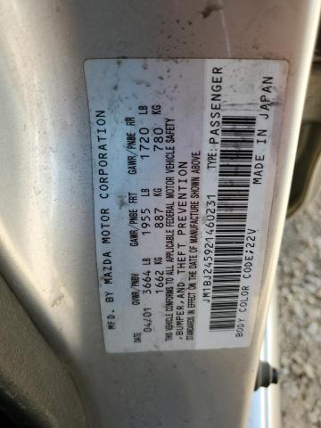 Photo 12 VIN: JM1BJ245921460231 - MAZDA PROTEGE 