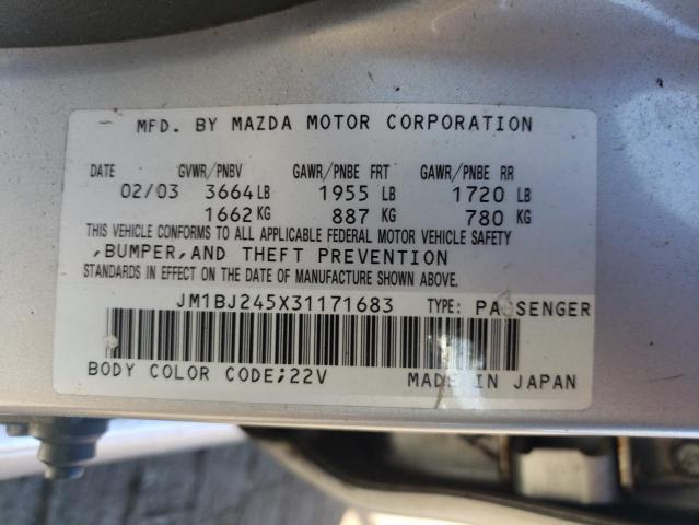 Photo 11 VIN: JM1BJ245X31171683 - MAZDA PROTEGE 