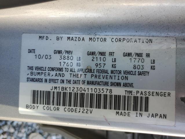 Photo 11 VIN: JM1BK123041103578 - MAZDA MAZDA3 