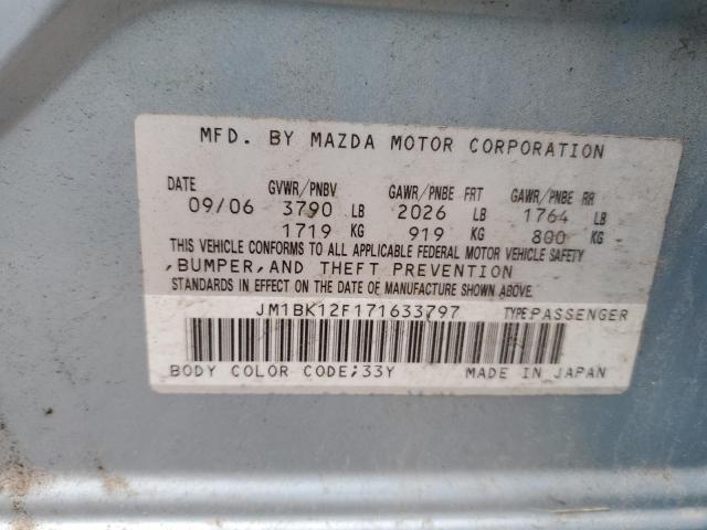 Photo 11 VIN: JM1BK12F171633797 - MAZDA 3 