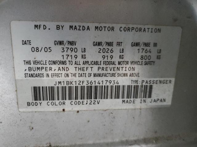 Photo 11 VIN: JM1BK12F361417934 - MAZDA 3 