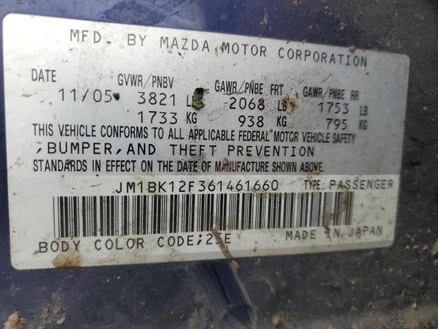 Photo 11 VIN: JM1BK12F361461660 - MAZDA 3 I 