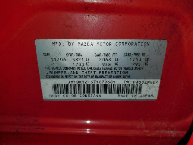 Photo 11 VIN: JM1BK12F371679681 - MAZDA 3 I 