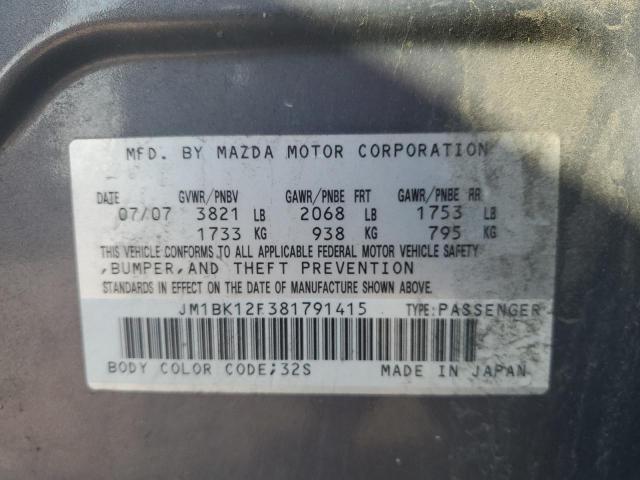 Photo 11 VIN: JM1BK12F381791415 - MAZDA 3 