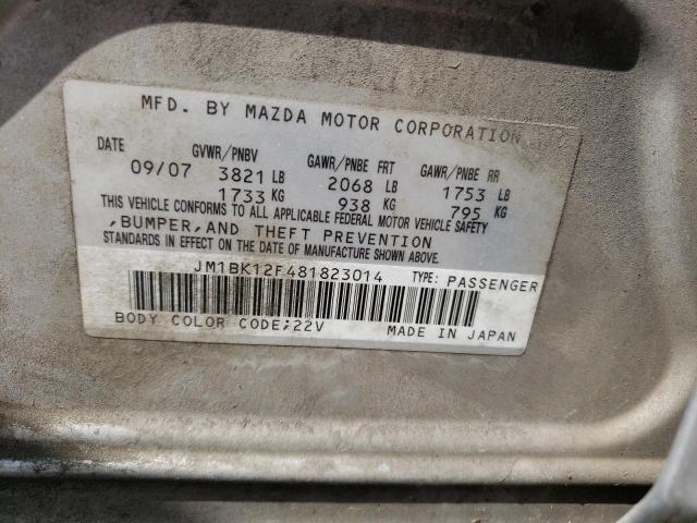 Photo 11 VIN: JM1BK12F481823014 - MAZDA 3 