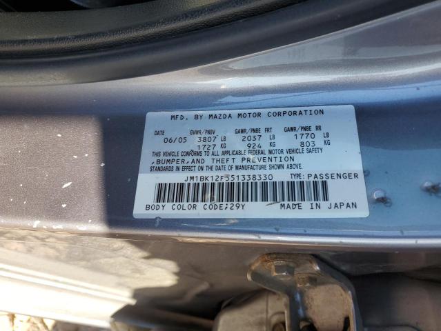 Photo 11 VIN: JM1BK12F551338330 - MAZDA 3 