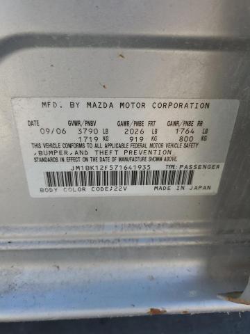 Photo 11 VIN: JM1BK12F571641935 - MAZDA 3 I 