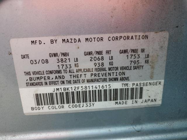 Photo 11 VIN: JM1BK12F581141615 - MAZDA 3 