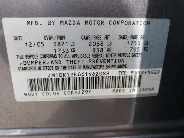 Photo 9 VIN: JM1BK12F661462088 - MAZDA 3 I 