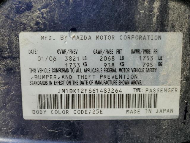 Photo 12 VIN: JM1BK12F661483264 - MAZDA 3 I 