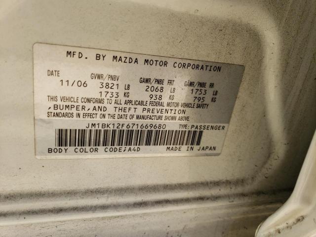 Photo 11 VIN: JM1BK12F671669680 - MAZDA 3 I 