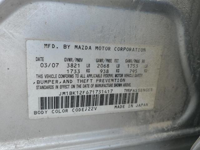 Photo 11 VIN: JM1BK12F671731417 - MAZDA 3 I 